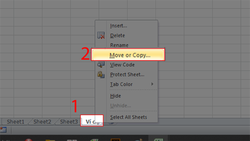 Hướng dẫn cách copy 1 sheet trong Excel sang File khác